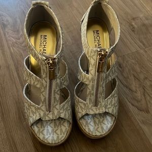 Micheal Kors wedge heel platform sandals